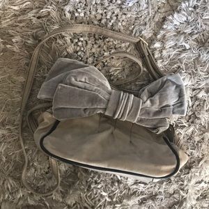 Velvet Bow Crossbody Bag